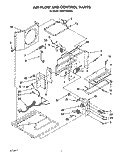 AIR FLOW AND CONTROL Diagram and Parts List for BHAC1000XS3  Whirlpool Air Conditioner