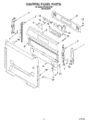 CONTROL PANEL Diagram and Parts List for GS465LEKS0  Whirlpool Range