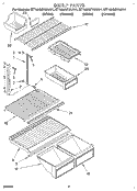SHELF Diagram and Parts List for ET18NMYAN01  Whirlpool Refrigerator