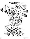 VENTILATION Diagram and Parts List for MH6701XX0  Whirlpool Microwave