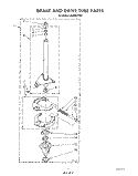 BRAKE AND DRIVE TUBE Diagram and Parts List for LA6055XTF0  Whirlpool Washer