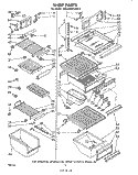 SHELF Diagram and Parts List for ED22MK1LWR0  Whirlpool Refrigerator