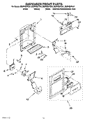 DISPENSER FRONT PARTS Diagram and Parts List for ED2FHEXTQ01  Whirlpool Refrigerator