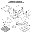 INTERNAL OVEN PARTS Diagram and Parts List for KGSK901SBL01  KitchenAid Range