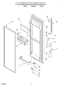 REFRIGERATOR DOOR Diagram and Parts List for GD22DQXFB00  Whirlpool Refrigerator