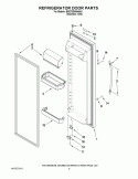 REFRIGERATOR DOOR PARTS Diagram and Parts List for BRS70EMANA01  Whirlpool Refrigerator