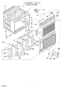 CABINET Diagram and Parts List for CA18WC90  Crosley Air Conditioner