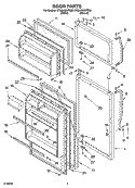 DOOR PARTS Diagram and Parts List for ET8AHMXPQ02  Whirlpool Refrigerator