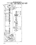 GEARCASE Diagram and Parts List for LA9500XTG1  Whirlpool Washer
