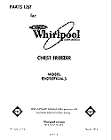 SECTION Diagram and Parts List for EH090FXLN5  Whirlpool Freezer