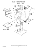 OVEN INTERIOR PARTS Diagram and Parts List for IBMS1450YB0  Whirlpool Microwave