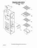 FREEZER LINER PARTS Diagram and Parts List for 8ED2FHKXVT01  Whirlpool Refrigerator