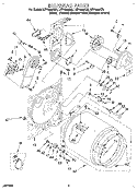 SECTION Diagram and Parts List for LEP7858AZ2  Whirlpool Dryer