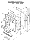 REFRIGERATOR DOOR Diagram and Parts List for KTRS25KAWH00  KitchenAid Refrigerator