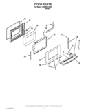 DOOR PARTS Diagram and Parts List for GW399LXUQ07  Whirlpool Range
