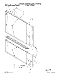 DOOR AND PANEL Diagram and Parts List for KUDB230Y1  KitchenAid Dishwasher
