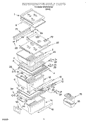 REFRIGERATOR SHELF Diagram and Parts List for 3XARG488G00  Whirlpool Refrigerator