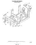 CASTER UNIT Diagram and Parts List for 4KPDI620T2  KitchenAid Dishwasher
