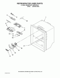REFRIGERATOR LINER PARTS Diagram and Parts List for GB5525PEAW1  Whirlpool Refrigerator