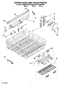 UPPER RACK AND TRACK PARTS Diagram and Parts List for GU3600XTSY2  Whirlpool Dishwasher