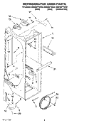 REFRIGERATOR LINER PARTS Diagram and Parts List for KSRX22FTWH00  KitchenAid Refrigerator