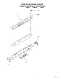CONTROL PANEL Diagram and Parts List for KGRT507BWH3  KitchenAid Range