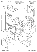 OVEN Diagram and Parts List for KEBS208DWH1  KitchenAid Wall Oven
