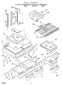 SHELF Diagram and Parts List for KTRV20KGBL00  KitchenAid Refrigerator