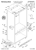 CABINET, LITERATURE Diagram and Parts List for KBLC36MHS01  KitchenAid Refrigerator