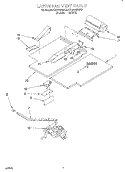LATCH AND VENT, OPTIONAL Diagram and Parts List for KEBI100BBL3  KitchenAid Wall Oven