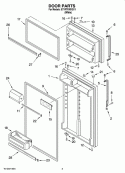 DOOR PARTS Diagram and Parts List for ET1FTKXKQ11  Whirlpool Refrigerator