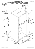 CABINET PARTS Diagram and Parts List for ET1LFKXKT03  Whirlpool Refrigerator
