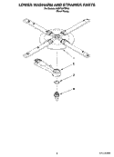 LOWER WASHARM AND STRAINER PARTS Diagram and Parts List for KUDT03FTPA0  KitchenAid Dishwasher