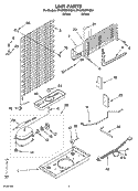 UNIT PARTS Diagram and Parts List for ET4WSMXKQ04  Whirlpool Refrigerator