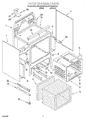 OVEN CHASSIS Diagram and Parts List for KERC500EWH5  KitchenAid Range