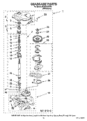 GEARCASE PARTS, OPTIONAL PARTS (NOT INCLUDED) Diagram and Parts List for MTW5940TW0  Whirlpool Washer