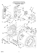 BULKHEAD Diagram and Parts List for GGW9878JT0  Whirlpool Dryer