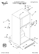CABINET Diagram and Parts List for ET20GMXFN00  Whirlpool Refrigerator