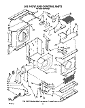 AIR FLOW AND CONTROL Diagram and Parts List for CAH18WQ4  Crosley Air Conditioner