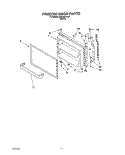 FREEZER DOOR, LIT/OPTIONAL Diagram and Parts List for 3XKVN515001  Whirlpool Refrigerator