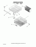 DISHRACK PARTS Diagram and Parts List for RUD4000SQ1  Roper Dishwasher