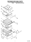 REFRIGERATOR SHELF PARTS Diagram and Parts List for ES5LHAXSA02  Whirlpool Refrigerator
