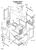 CHASSIS PARTS Diagram and Parts List for SF3020SKQ4  Whirlpool Range