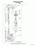 GEARCASE PARTS Diagram and Parts List for IV4500X0  Inglis Washer