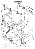 CABINET PARTS Diagram and Parts List for MGD5730TQ0  Maytag Dryer