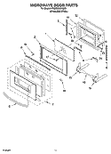 MICROWAVE DOOR PARTS, OPTIONAL PARTS Diagram and Parts List for YKEMC308KM03  KitchenAid Microwave Oven Combo