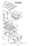 SHELF Diagram and Parts List for ET18HMXSW05  Whirlpool Refrigerator