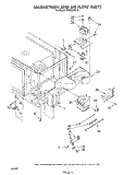 MAGNETRON AND AIRFLOW Diagram and Parts List for RM286PXV0  Whirlpool Microwave Oven Combo