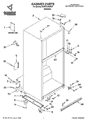 CABINET PARTS Diagram and Parts List for GAFZ21XXRK01  Whirlpool Refrigerator