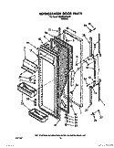 REFRIGERATOR DOOR Diagram and Parts List for 8ED25DQXXN00  Whirlpool Refrigerator